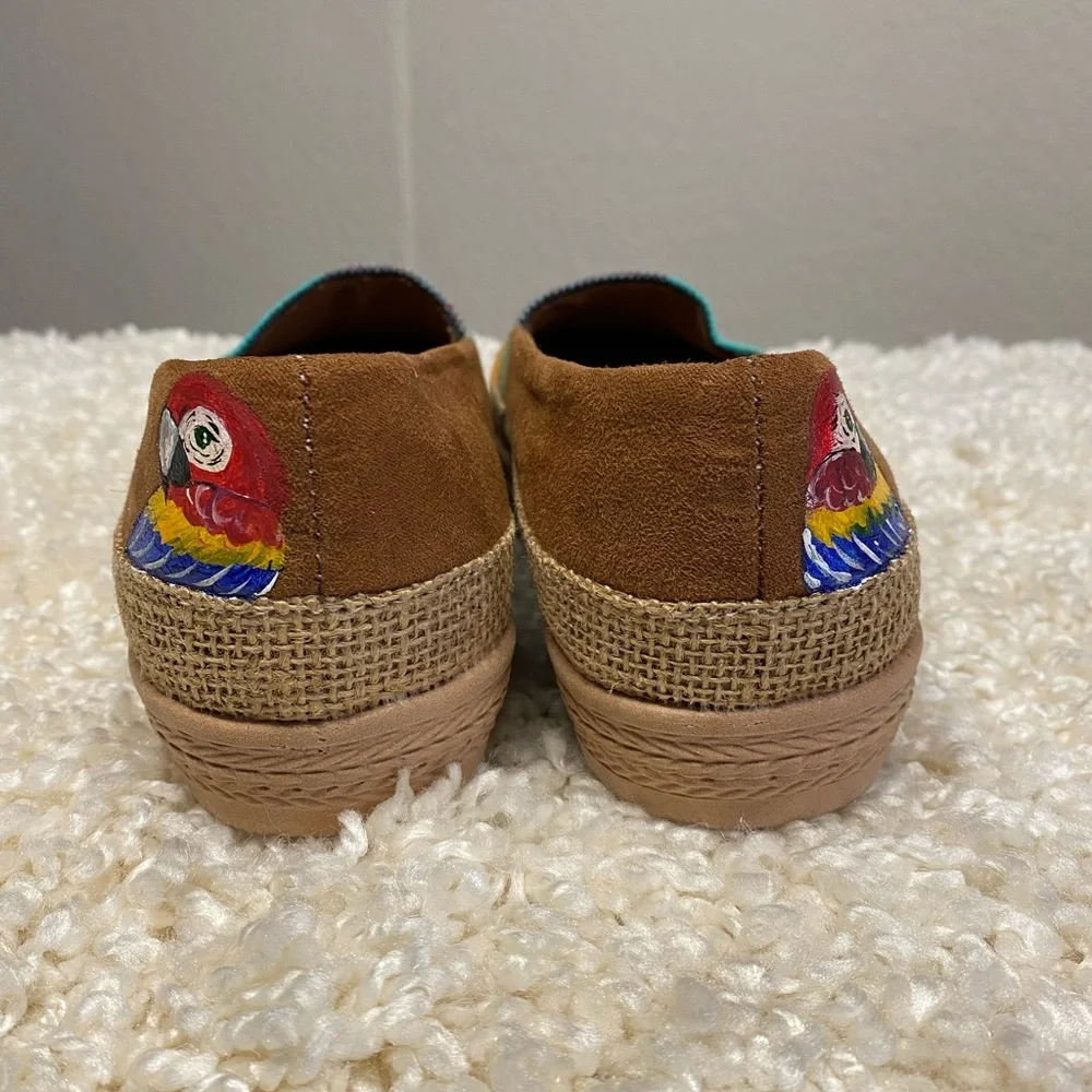 Colorful Patchwork Slip-On Espadrilles